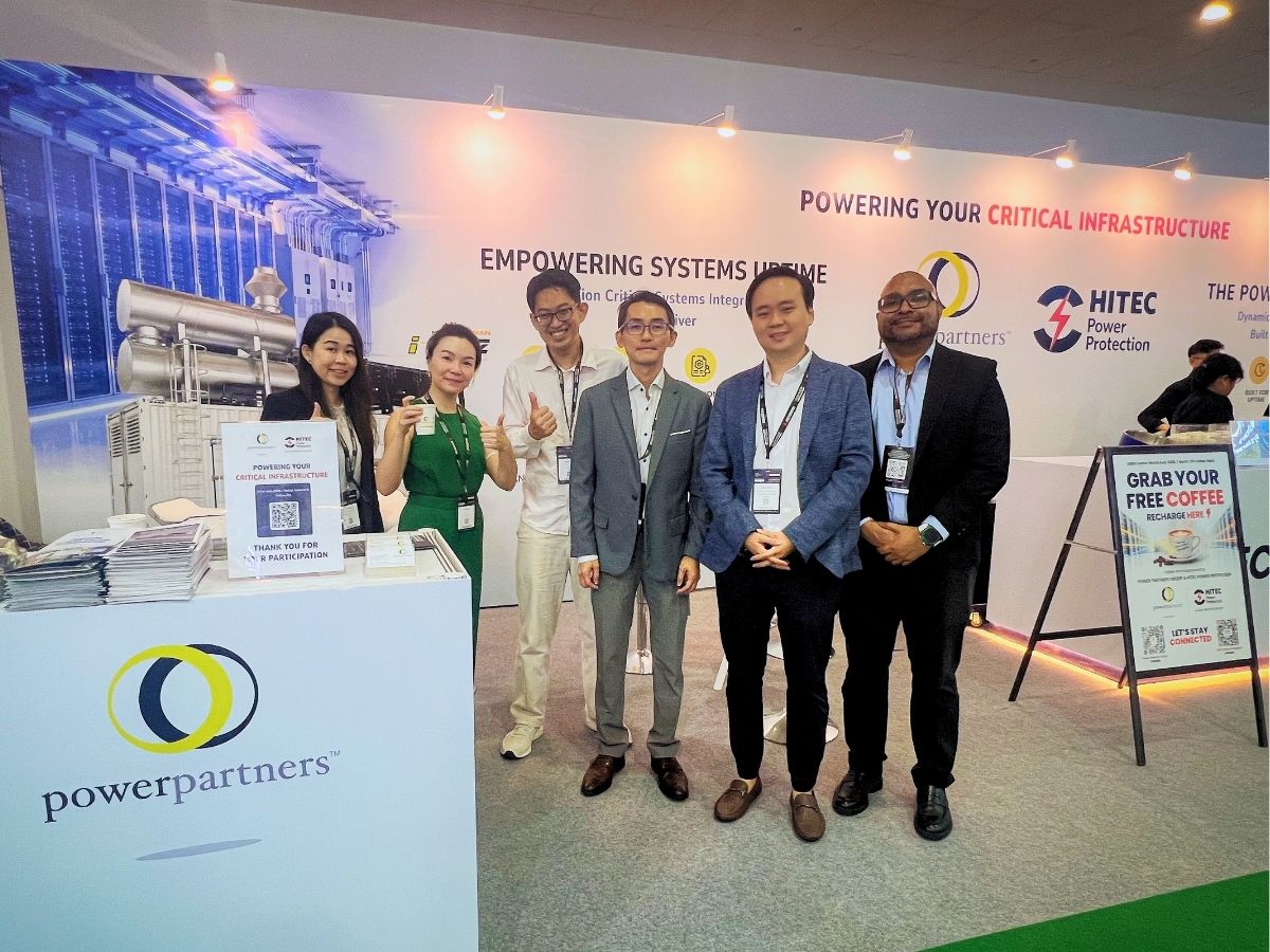 Power Partners Group and HITEC Power Protection representatives at Data Centre World Asia 2026
