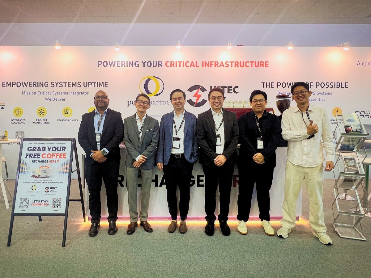Power Partners Group team members at Booth Z15 during Data Centre World Asia 2026